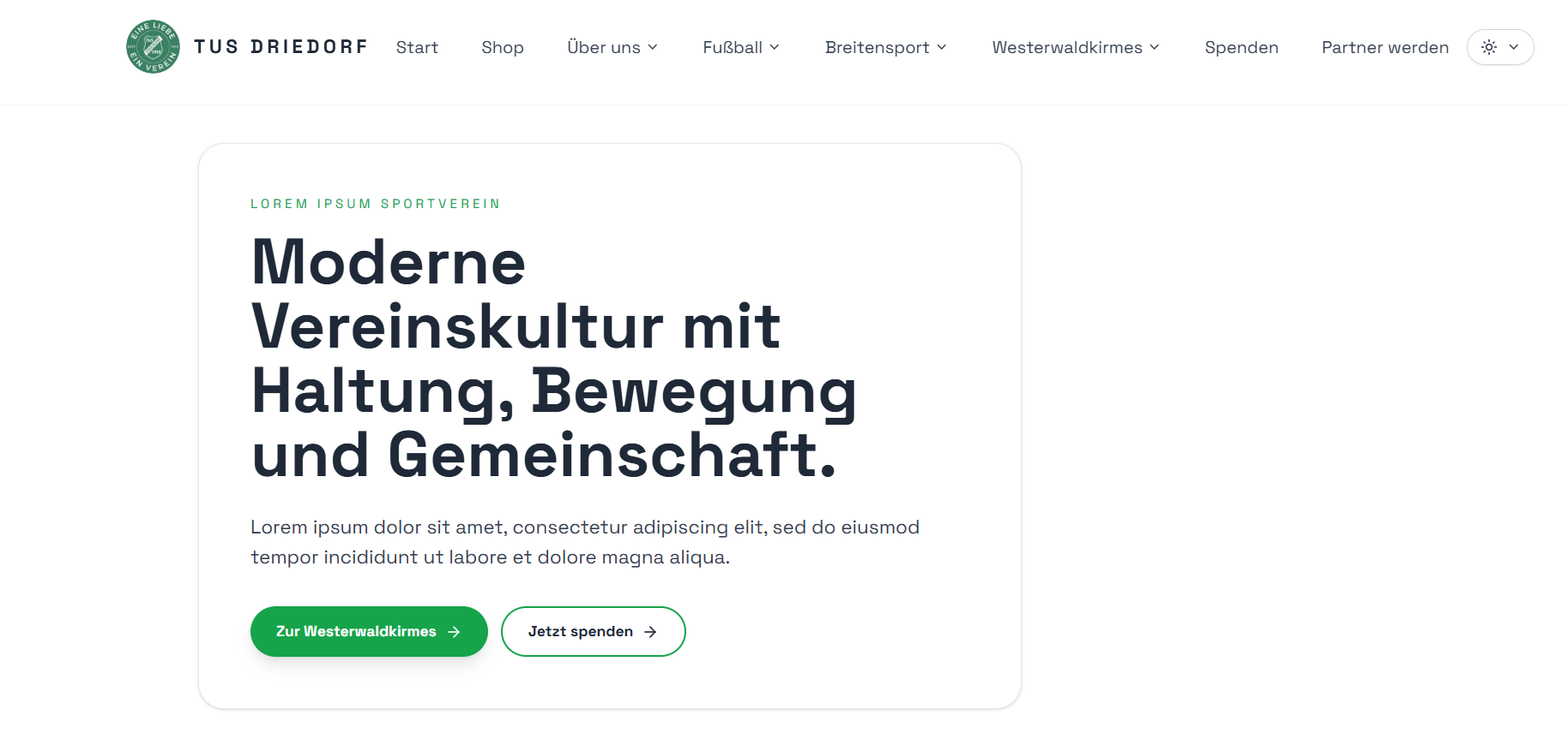 Screenshot des Projekts TUS Driedorf 1910 E.V.